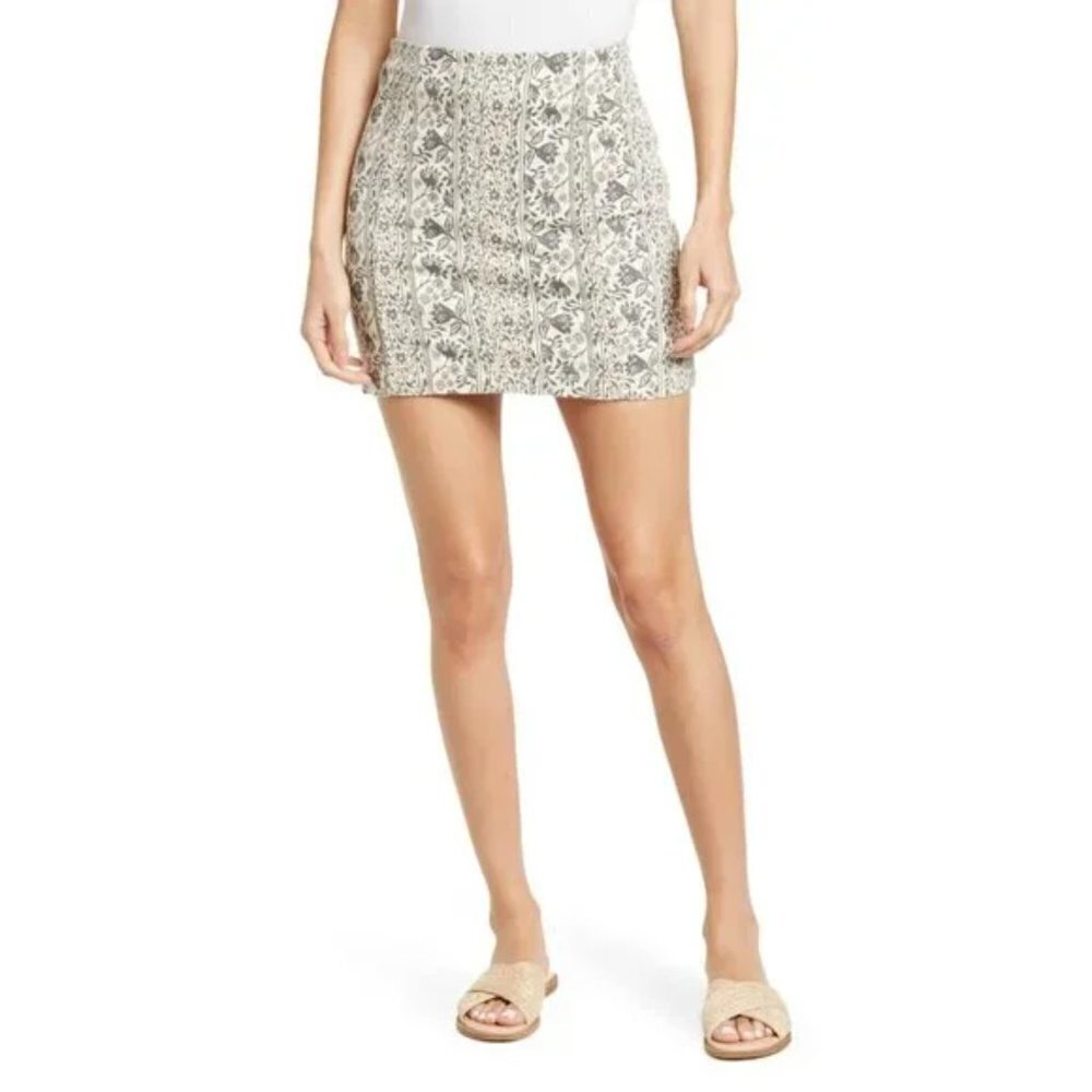 Free People Modern Femme Denim Miniskirt